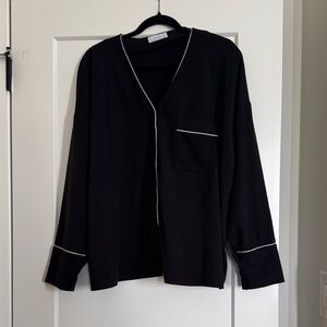 OAK + FORT Button Down Shirt with White Trim